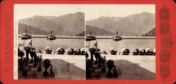 Stereo Foto Como Lombardia, Gesamtansicht, Lago di Como