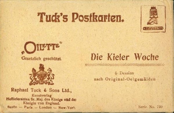 6 Künstler AK im Umschlag Die Kieler Woche von Alex Kircher, Oilette Serie