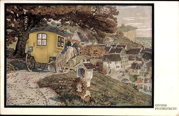 Künstler Ak Georgi, Postkutsche