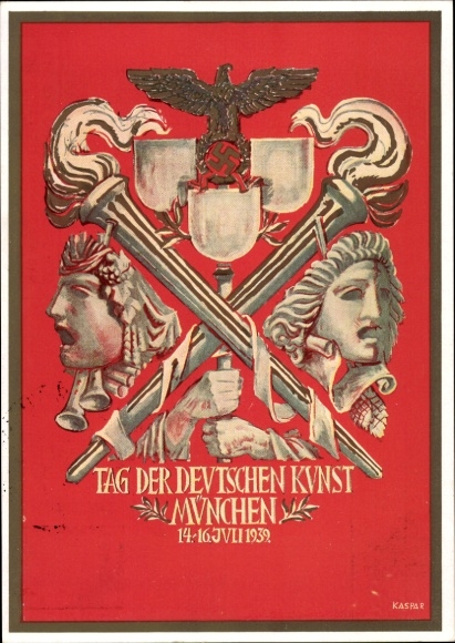 Künstler Ak Kaspar, München, Tag der deutschen Kunst, 14.-16. Juli 1939