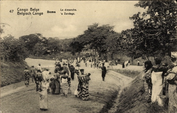 Ganzsachen Ak Boma Congo Belge D R Kongo Zaire, Le Dimanche