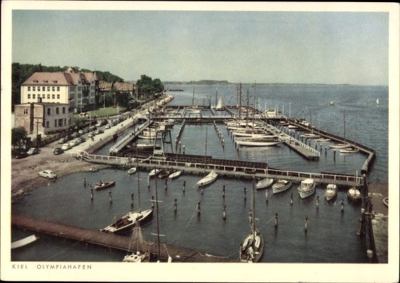Ak Kiel, Olympiahafen, Farb-Aufnahme Hans Hartz