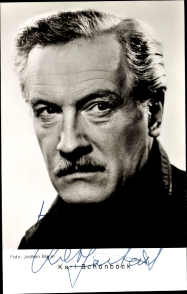 Ak Schauspieler Karl Schönböck, Portrait, Autogramm