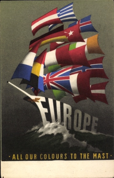 Künstler Ak Dirksen, Reijn, Europe, All our colours to the Mast, Marshallplan