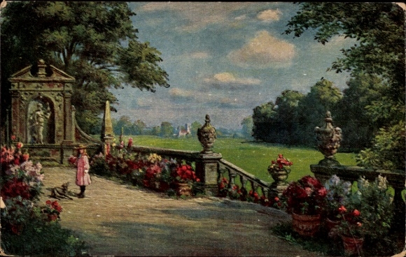 Künstler Ak Eilers, Wilh., Auf der Schlossterrasse