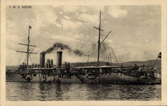Ak KuK-Marine, Kleiner Kreuzer S.M.S. Aspern