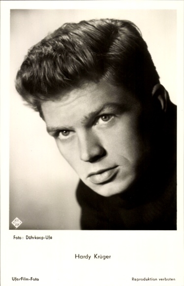 Ak Schauspieler Hardy Krüger, Portrait, Autogramm