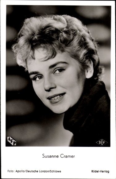 Ak Schauspielerin Susanne Cramer, Portrait, Autogramm, Waldwinter