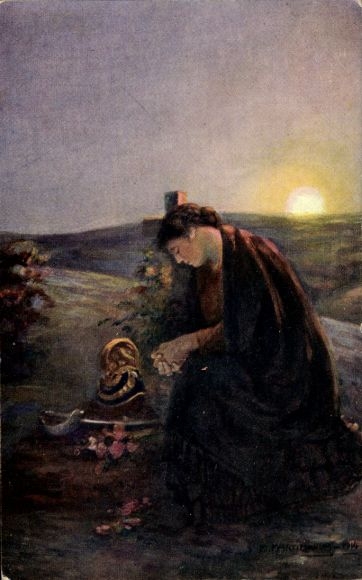 Künstler Ak Martinikova, M., Noch nie ist die Sonne untergangen um nicht wieder aufzugehen