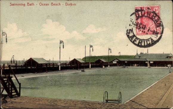 Ak Durban Südafrika, Schwimmbad, Ocean Beach,  Afrika, 