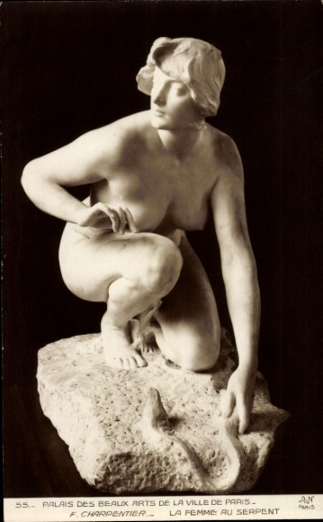 Ak Plastik von Charpentier La Femme au Serpent
