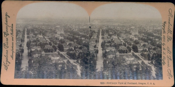 Stereo Foto Portland Oregon USA, Gesamtansicht