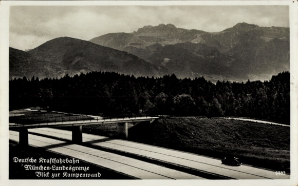 Ak Deutsche Kraftfahrbahn München-Landesgrenze, Autobahn