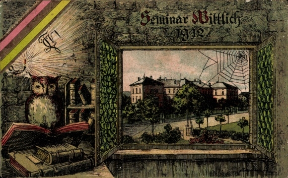 Passepartout Studentika Ak Wittlich in der Eifel, Seminar, Eule