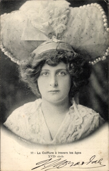 Ak La Coiffure à travers les âges, XVIIe siècle