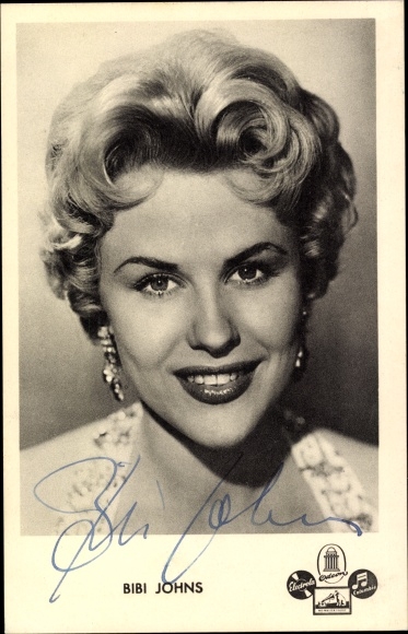 Ak Schauspielerin Bibi Johns, Portrait, Autogramm