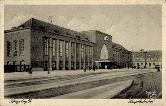 Ak Kaliningrad Königsberg Ostpreußen, Hauptbahnhof, Kraus Kopf