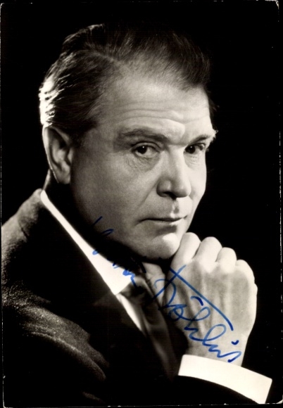 Foto Schauspieler Gustav Fröhlich, Portrait, Autogramm