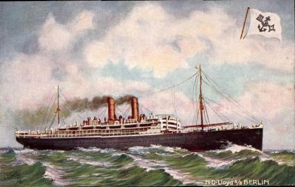 6 Künstler Ak im Umschlag Norddeutscher Lioyd