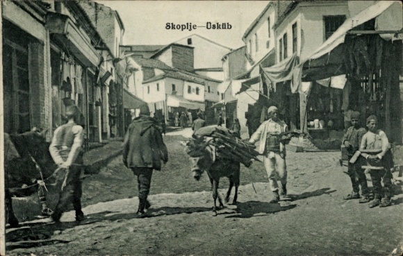Ak Skopje Üsküb Mazedonien, Straßenpartie, Anwohner