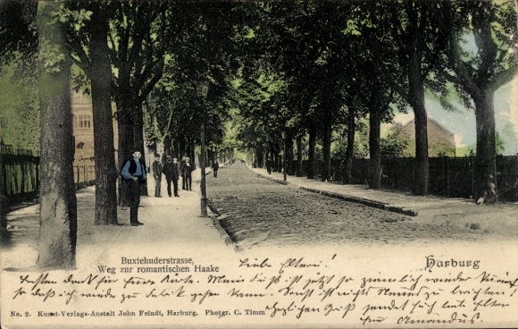 Ak Hamburg Harburg, Buxtehuderstraße, Weg zur romantischen Haake