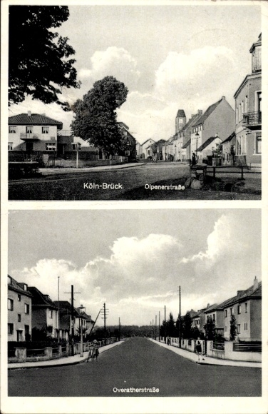 Ak Brück Köln am Rhein, Olpenerstraße, Overatherstraße