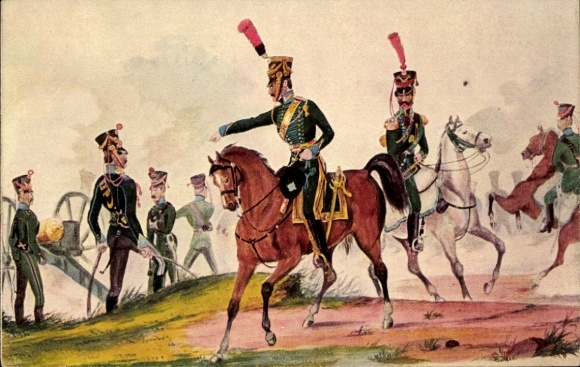 Künstler Ak Van der Reyth, Hanseatische Legion, Märzfeier in Hamburg 1913, 2. Reitende Artillerie