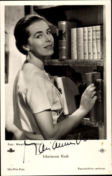 Ak Schauspielerin Marianne Koch, Portrait, Autogramm
