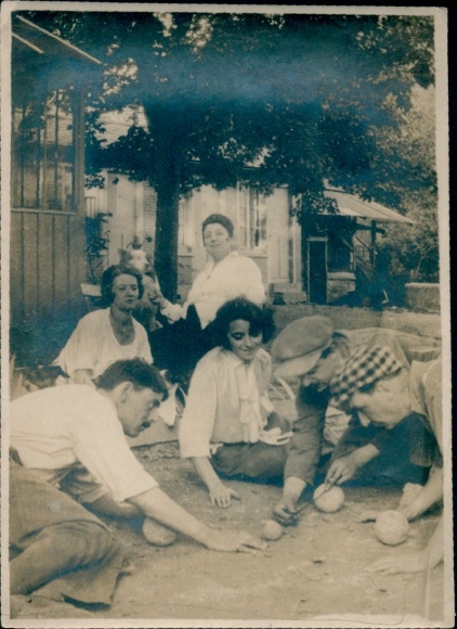 Foto Kugelsportart, Menschen spielen Boule
