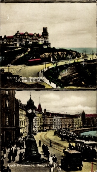 Ak Douglas Isle of Man, Marine Drive, Howstrake, Loch Promenade