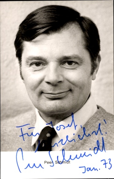Ak Schauspieler Peer Schmidt, Portrait, Autogramm