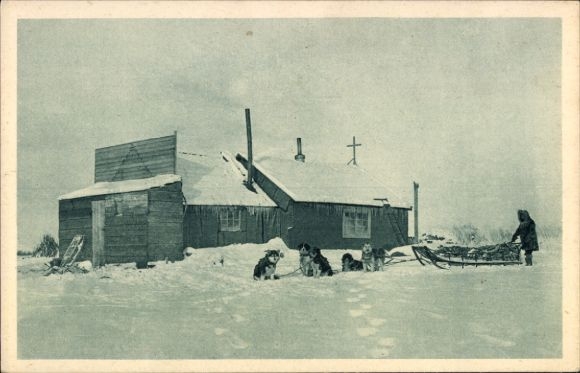 Ak Alaska, Mission de Marys Igloo, Gespann mit Huskeys