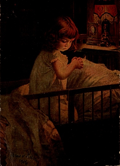 Künstler Ak Riesen, A., Abendgebet