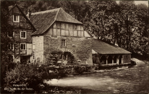 Ak Paderborn in Westfalen, Alte Mühle, Pader