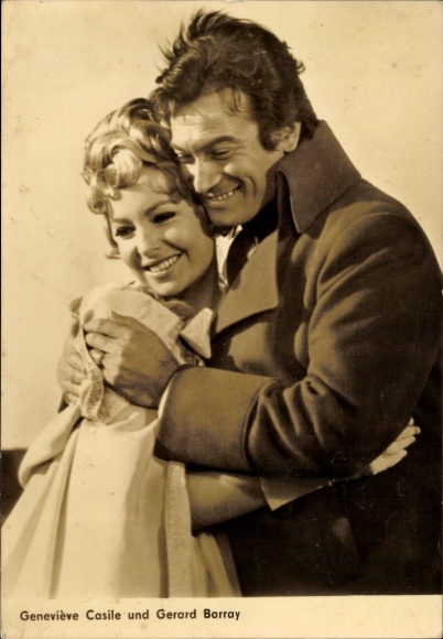 Ak Schauspielerin Geneviève Casile, Gerard Barray, Portrait, Der Tiger der sieben Meere