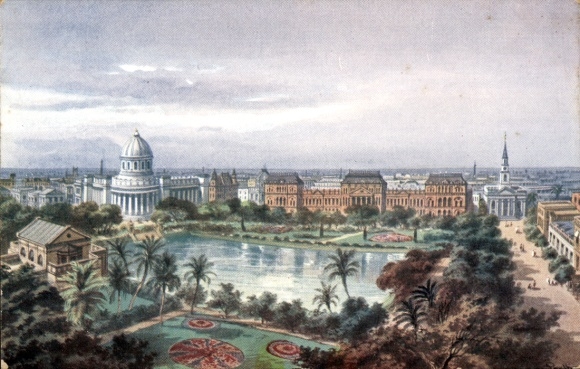 Künstler Ak Perlberg, Kalkutta Indien, Ort, kleine Oase