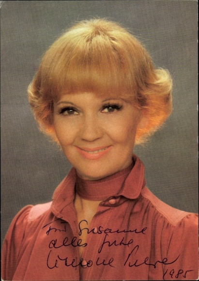 Ak Schauspielerin Liselotte Pulver, Portrait, Autogramm