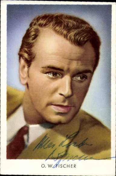 Ak Schauspieler O.W. Fischer, Portrait, Autogramm
