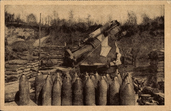 Ak Eroberte englische Artilleriestellung, WHW 1933/34