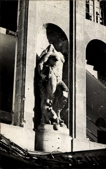 Foto Berlin Schöneberg, Theater, Nürnberger Straße, Kriegszerstörung 2. WK, Plastik an der Fassade