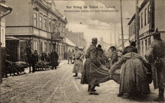 Ak Tukums Tuckum Lettland, Militärisches Leben vor dem Soldatenheim, I. WK