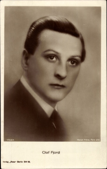 Ak Schauspieler Olaf Fjord, Portrait, Ross Verlag 1753/1