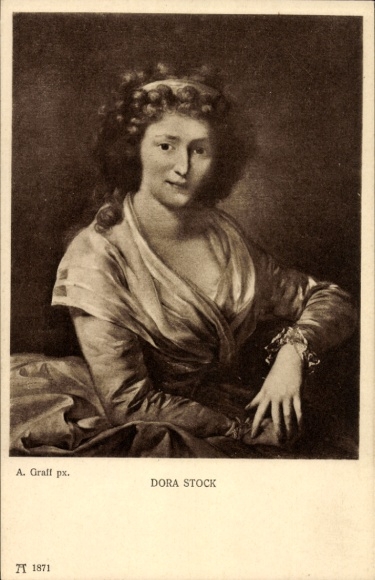 Künstler Ak Graff, Malerin Dora Stock, Portrait