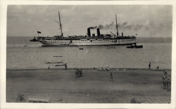 Foto Ak Port Said Ägypten, Kanadischer Truppentransportdampfer