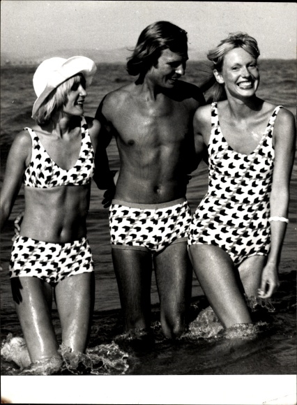 Foto Mode, Bikini Habana, Herrenbadehose Carolina, Einteiler Memphis, Hengella Aalen, Frühjahr 1974