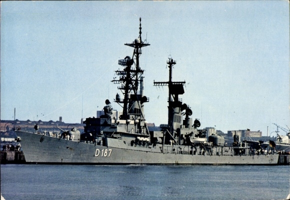Ak Deutsches Kriegsschiff, Rommel, D 187, Zerstörer, Bundesmarine
