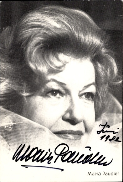 Ak Schauspielerin Maria Paudler, Portrait, Autogramm