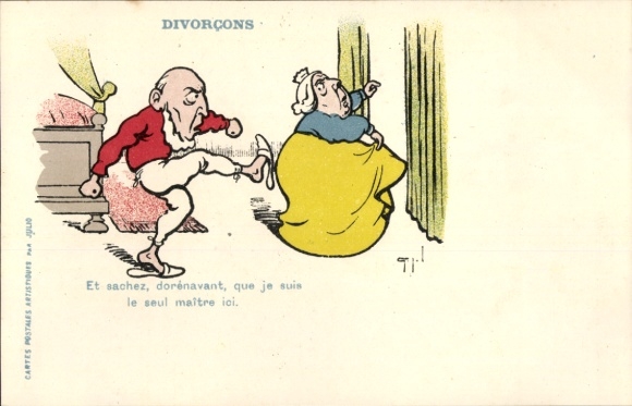 Künstler Ak Burenkrieg Karikatur, Königin Victoria, Präsident Kruger