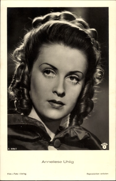 Ak Schauspielerin Anneliese Uhlig, Portrait