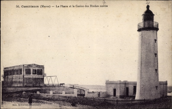 Ak Casablanca, Marokko, Le Phare, Casino des Roches Noirs